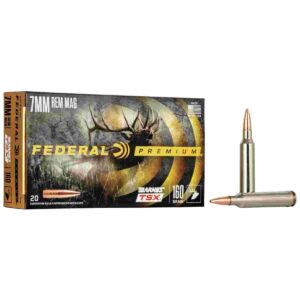 Federal Barnes TSX Rifle Ammunition 7mm Rem Mag 160gr 2940gr 20/ct