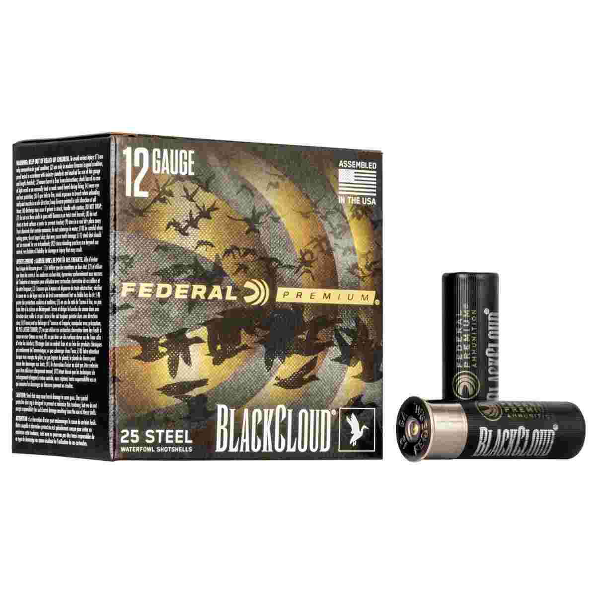 Federal Black Cloud FS Steel Shotshells 12ga. 3" 1-1/4oz #BB 1450 fps 25/ct
