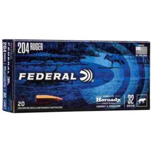 Federal Power-Shok Rifle Ammunition .204 Ruger 32gr V-MAX 4100 fps 20/ct