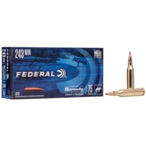 Federal Varmint & Predator rifle Ammunition .243 Win 75 gr V-Max 20/ct
