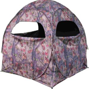 HME 2-Person Spring Steel 75 Pop-Up Ground Blind 58x58x57" - JM Camo