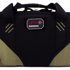 G-Outdoors Large Memory Foam Case with Magazine Back Pockets- Green/Black