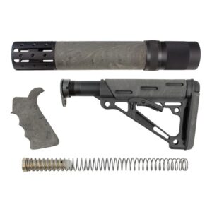 Hogue AR-15/M16 Kit Overmolded Beavertail Grip and Collapsible Buttstock for Mil-Spec Buffer Tube Ghille Green