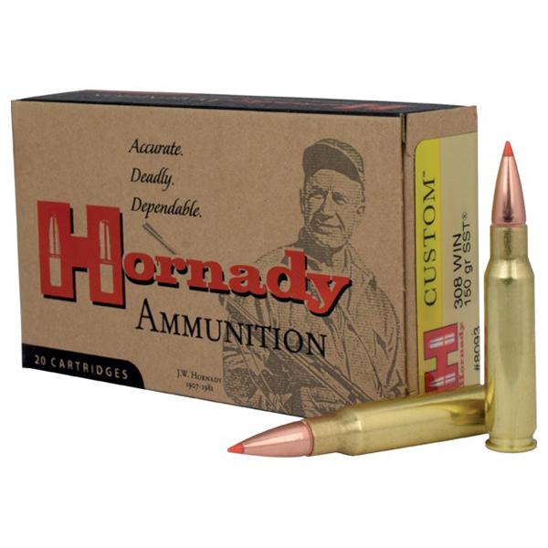 Hornady Custom Rifle Ammunition .308 Win 150 gr SST - 20/box