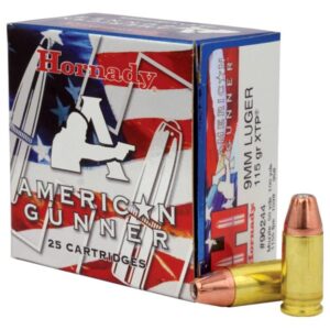 Hornady American Gunner Handgun Ammunition 9mm Luger 115 gr XTP 1155 fps 25/ct