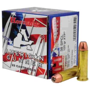 Hornady American Gunner Handgun Ammunition .38 Spl 125 gr XTP 900 fps 25/ct
