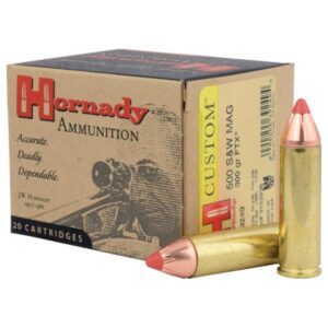 Hornady Custom Handgun Ammunition .500 S&W 300 gr FTX 2075 fps 20/rd