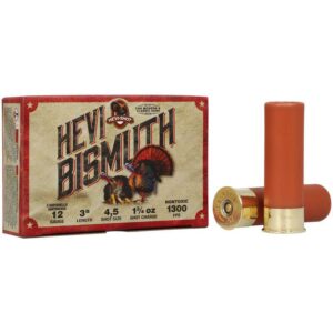 HEVI-Shot HEVI-Bismuth Turkey Shotshells 12ga 3" 1-3/4oz 1300 fps #4 5/ct