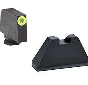 Ameriglo Tritium Tall Sights for all Glock Models except 42 43 -Green Tritium Lime Green Lumi Outline