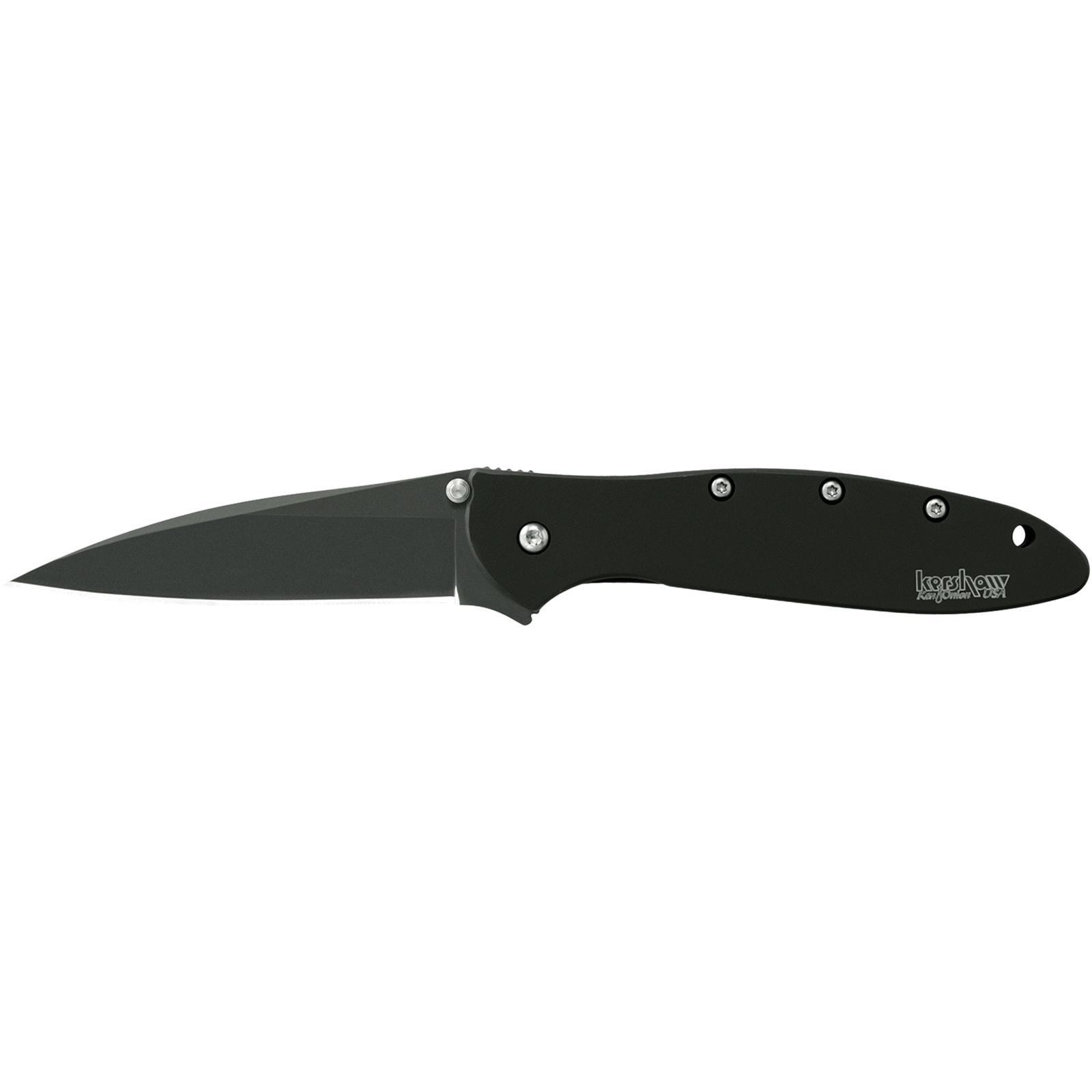 Kershaw Ken Onion Leek Folding Knife 3" Drop Point Blade Black