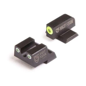 Perfect Dot NS Set w/Yellow Front + Black Square Rear Fits Springfield XD