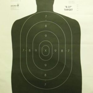 Speedwell Official NRA Police Qualification Silhouette Police Silhouette - Black - 50 yd. 24" X 45" 100/Pack