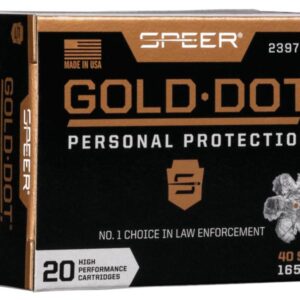 Speer Gold Dot Handgun Ammunition .40 S&W 165gr HP 1150 fps 20/ct