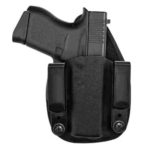 Hybrid IWB Kydex Holster FOR Glock 43 Black Ambidextrous