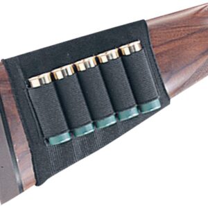 Uncle Mike's Plain Black Cartridge Holder for Shotgun Buttstock