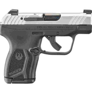 Ruger LCP MAX Handgun .380 Auto 10rd Magazine 2.80'' Black Oxide Barrel Loaded Chamber Indicator Stainless Slide/Black Grip Thumb Safety