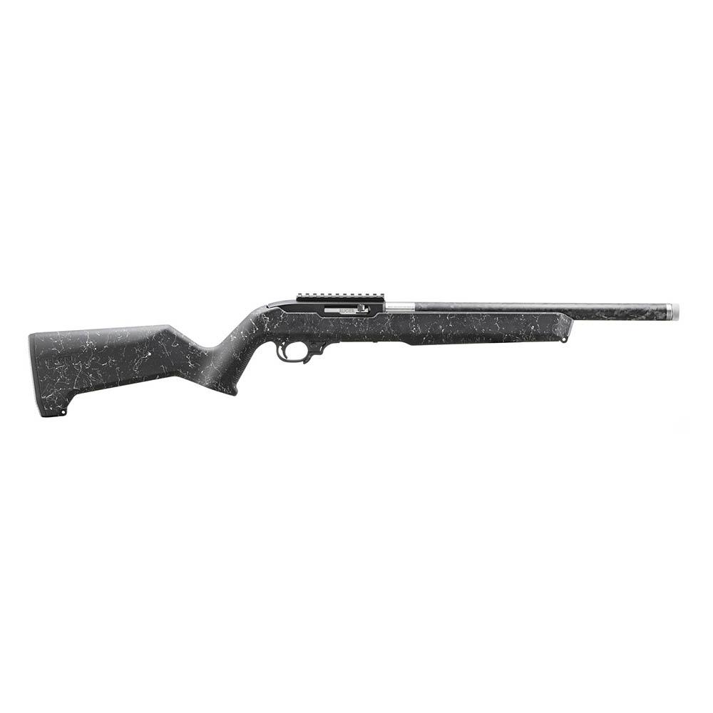 Ruger 10/22 Carbon Fiber Carbine .22 LR 10rd Magazine(1) 16.1" threaded Barrel Black/White Speckle Stock