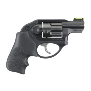 Ruger LCR Revolver 38 Spl(+P) 5rd Capacity 1.87" Matte Black Frame Hogue Grip Front Optic CA Compliant