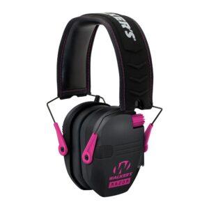 Walker's Game Razor Slim Shooter Folding Ear Muffs-Pink