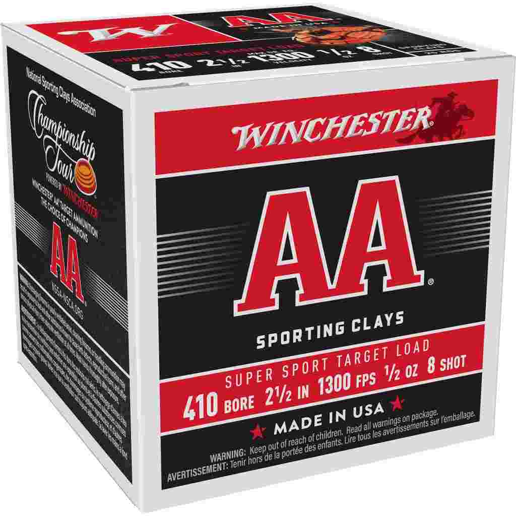 Winchester AA Super Sport .410 ga 2-1/2" MAX 1/2 oz #8 1300 fps - 25/ct