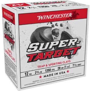Winchester Super-Target Shotshells 12 ga 2-3/4" 1 oz 1350 fps #7.5 25/ct