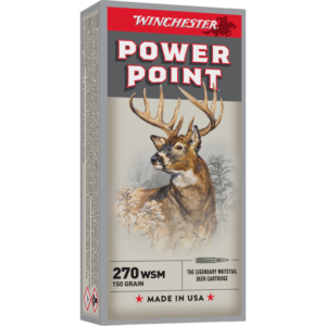 Winchester Super-X Power Point Rifle Ammunition .270 WSM 150 gr. PSP 3150 fps 20/ct