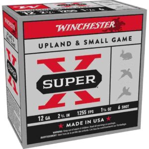 Winchester Super-X Heavy Game Shotshells 12 ga 2-3/4" 1-1/8 oz 1255 fps #6 25/ct