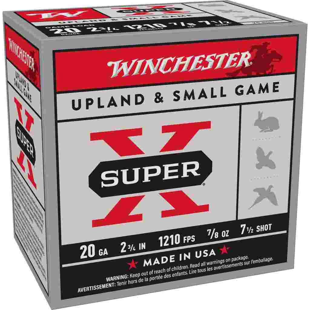 Winchester Super-X Game Shotshells 20 ga 2-3/4" 7/8 oz 1210 fps #7.5 25/ct