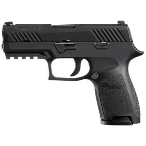 Sig Sauer P320 Compact Handgun 9mm Luger 10rd Magazines 3.9" Barrel Nitron Finish Siglite Sights MA Compliant Manual Safety
