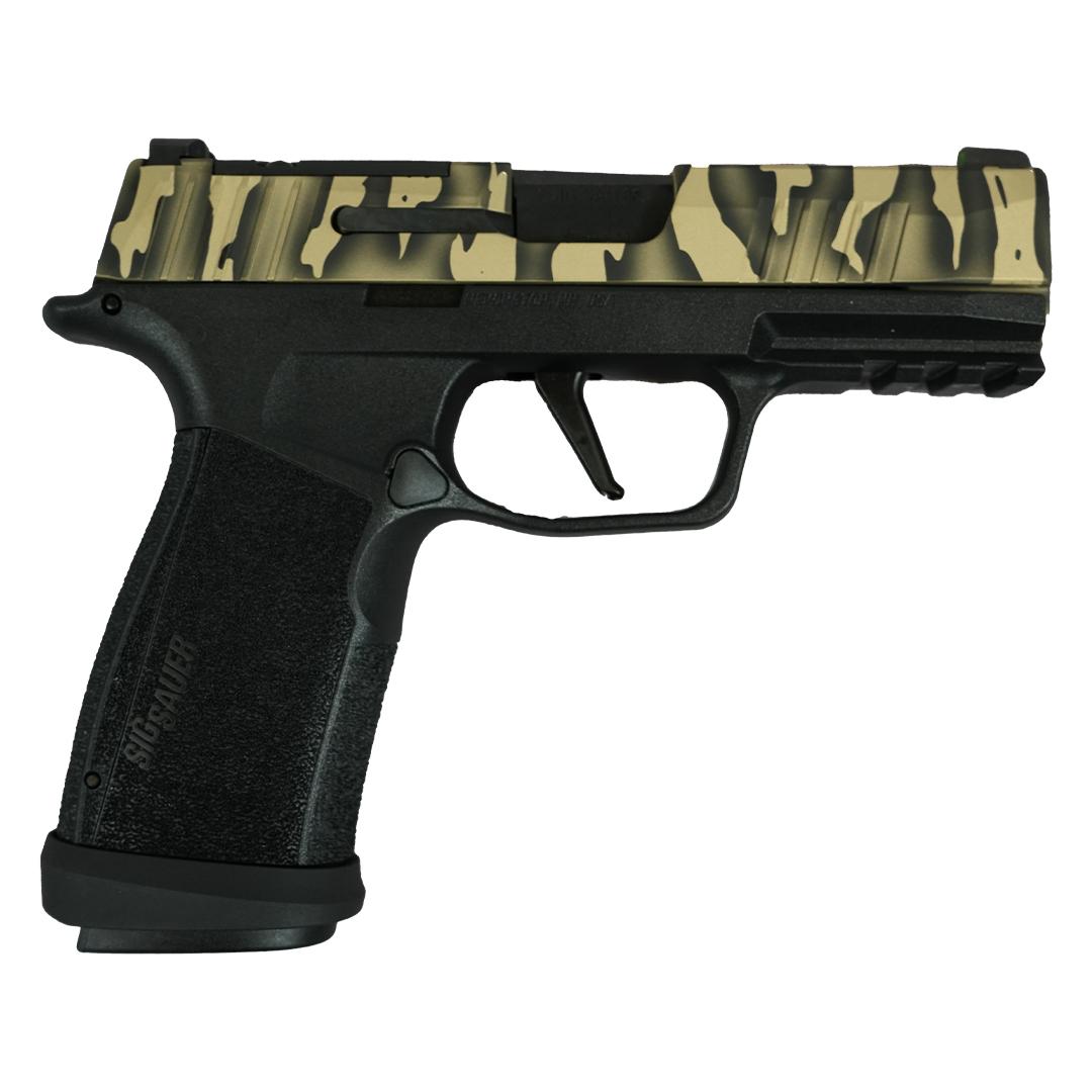 Sig Sauer P365 "Tiger Striped" XMACRO TACOPS Handgun 9mm Luger 17rd Magazines(4) 3.7" Barrel