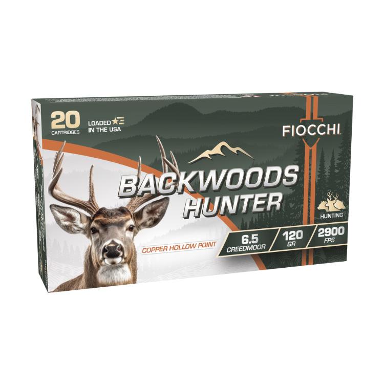 Fiocchi Backwoods Hunter Rifle Ammunition 6.5 Creedmoor 120gr HP 2900 fps 20/ct