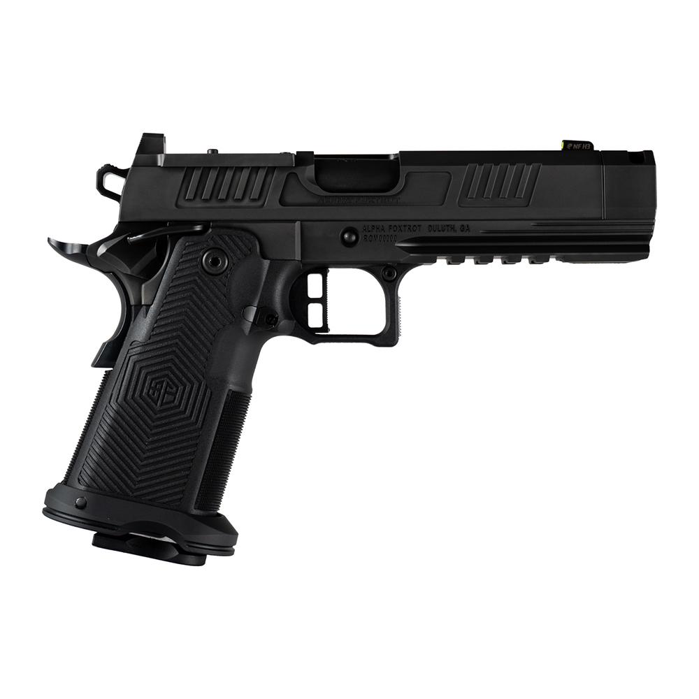 Alpha Foxtrot AF1911-Romulus Handgun 9mm Luger 17rd (1) and 20rd (1) Magazines 4.25" Compensated Threaded Barrel Black MOS Cut