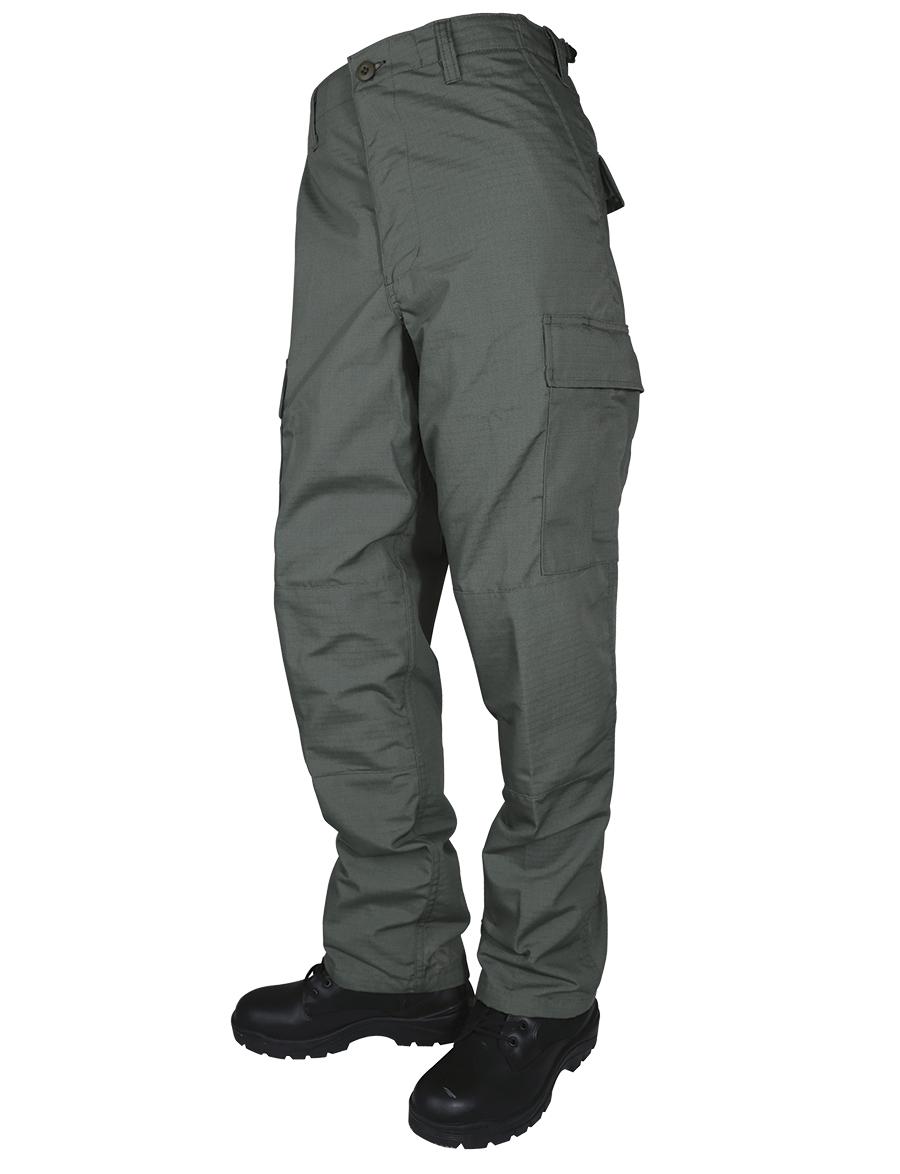 Tru-Spec BDU Basic Pants - 6.5oz. 65/35 Polyester Cotton Rip-Stop Zip Fly Closure Olive Drab Medium