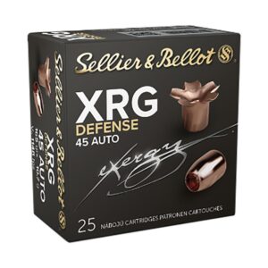 Sellier & Bellot XRG Defense Handgun Ammunition .45 ACP 165gr HP 1148 fps 25/ct