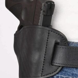 BULLDOG BELT SLIDE HOLSTER BLK - RH MED AUTOS 1911 BROWNING HP