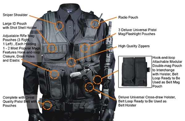 UTG TACTICAL VEST V547 BLACK - LAW ENFORCEMENT - Image 5