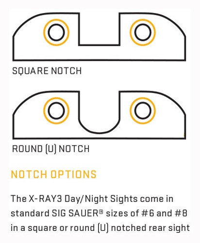 SIG PISTOL SIGHT XRAY3 - TRITIUM #8 FRONT #8 REAR SQU - Image 3