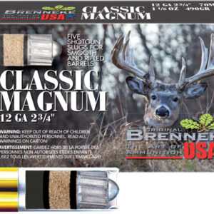 BRENNEKE USA CLASSIC MAG 12GA - 2.75" 1-1/8OZ SLUG 5RD 50BX/CS