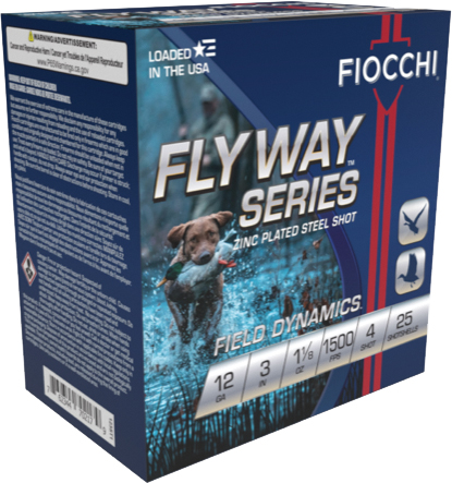 FIOCCHI FLYWAY 12GA 3" 1-1/8OZ - #4 1500FPS 25RD 10BX/CS