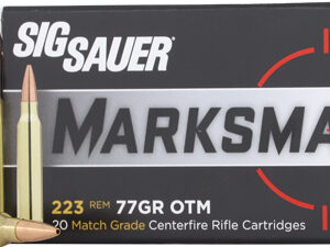 SIG AMMO 223 REM 77GR OPEN TIP - MATCH 20RD 10BX/CS