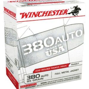 WINCHESTER USA 380 ACP 95GR - FMJ-RN 200RD 5BX/CS