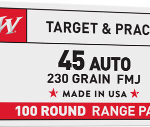 WINCHESTER USA 45 ACP 230GR - FMJ-RN 100RD VALUE PACK 5BX/CS