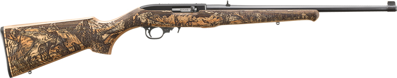 RUGER 10/22 GRIZZLY ENGRAVED - BLUED LAMINATE (TALO)