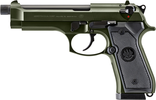 BERETTA 92FS 9MM 4.9" 18RD - OD GREEN THREADED - Image 2