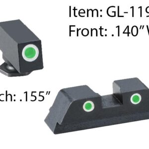 Ameriglo Classic Tritium Night Sight Set  3-Dot for Glock 20 21 29 30 31 32 36 40 41