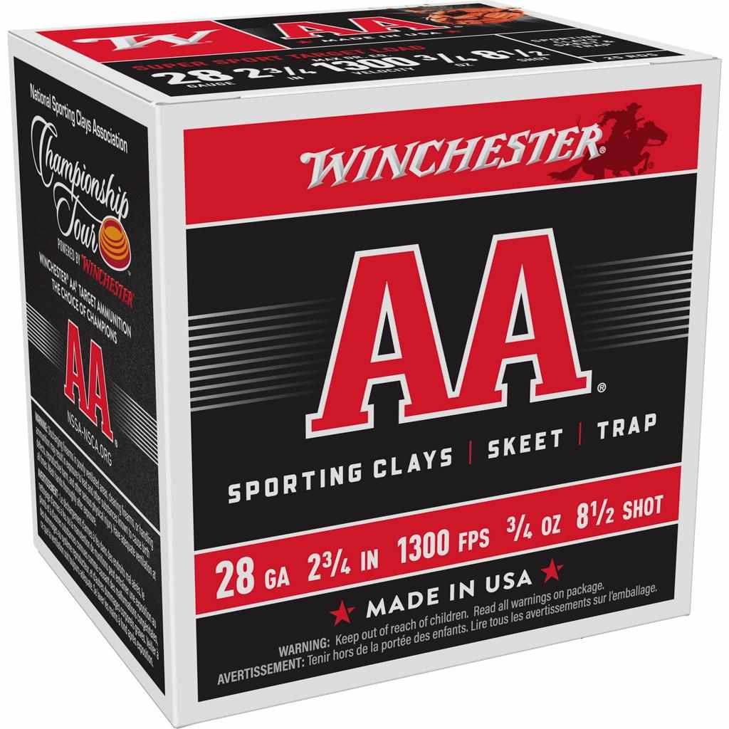 Winchester AA Super Sport 28 ga 2-3/4" 3/4 oz #8.5 1300 fps - 25/ct