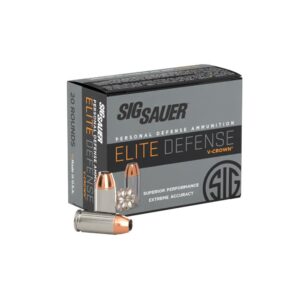 Sig Sauer Elite Performance Pistol Ammunition .40 S&W 165 gr Elite V-Crown JHP Box 20