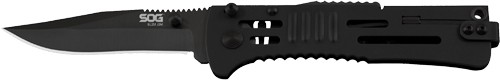 SOG KNIFE SLIM JIM BLACK TINI - BLACK CLIP POINT 3.18" BLADE