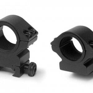 Konus 2-Piece Steel Riflescope Rings With Quick Release Lever 1" Low - Matte Black