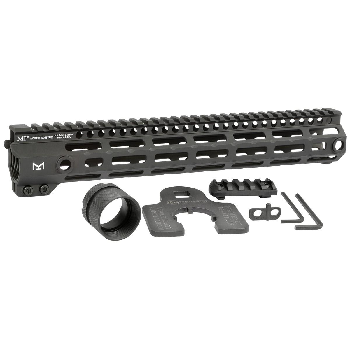 Midwest Industries One Piece Free Float Handguard 12.625" M-LOK Compatible Black